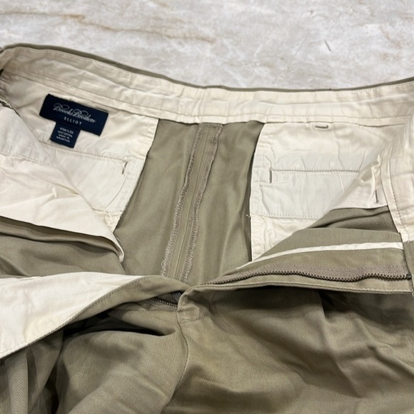 Brooks Brothers | Elliott Chino‎ Pants | Dark Khaki | Men's Size 36x32 - Picture 4 of 9